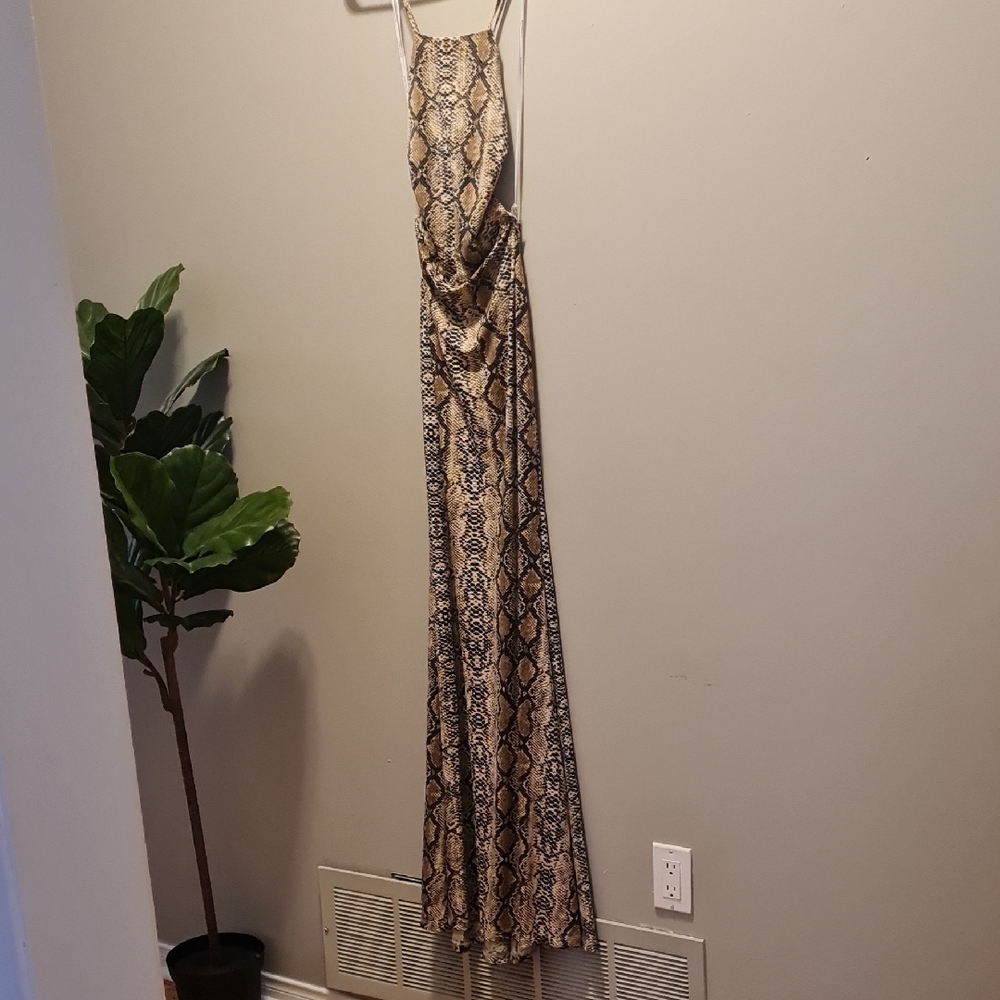 Symphony Backless Snake Print Dress